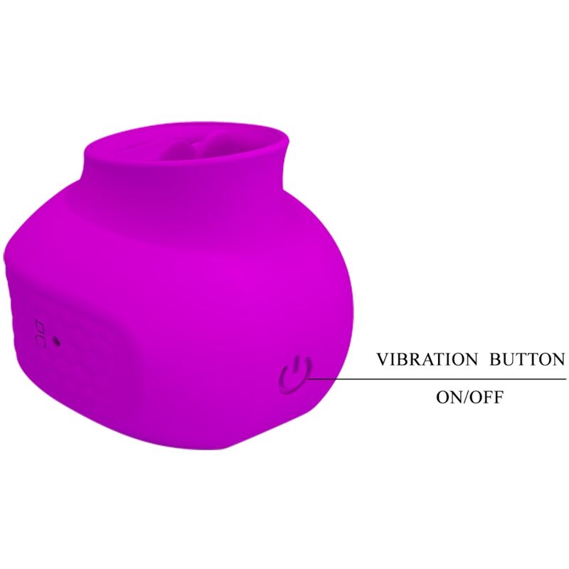 PRETTY LOVE – STIMULATEUR DE CLITORIS ESTELLE TONGUE 12 VIBRATIONS VIOLET