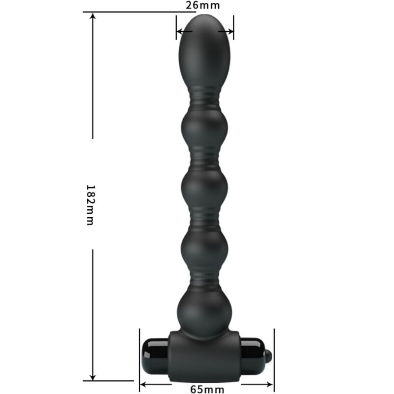PRETTY LOVE – PLUG ANAL LYNN SILICONE 10 VIBRATIONS NOIR