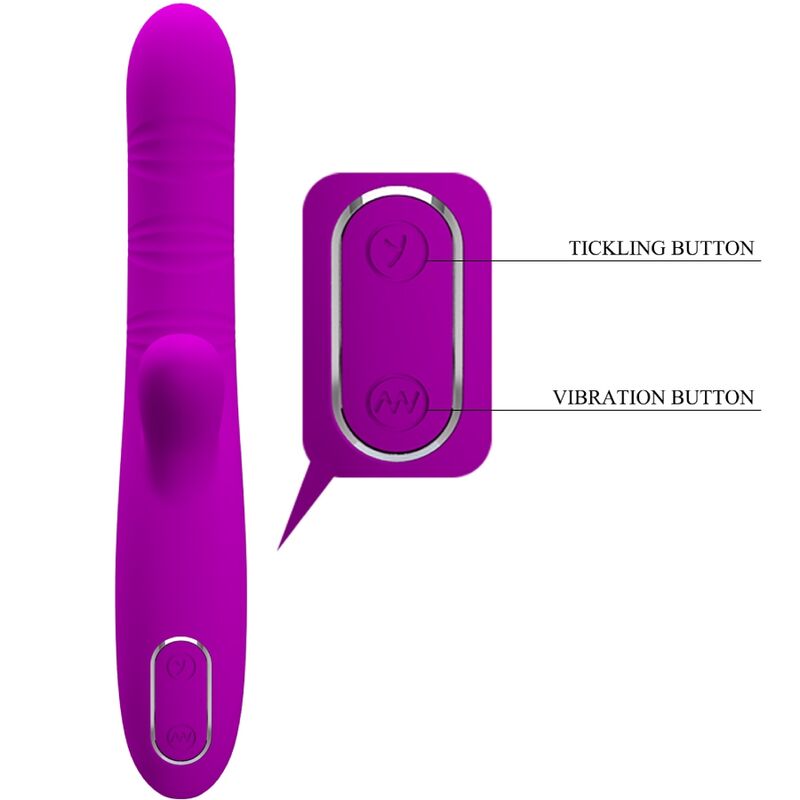 PRETTY LOVE – VIBRATEUR MULTIFONCTION ANGELIQUE + STIMULATEUR DE CLITORIS VIOLET