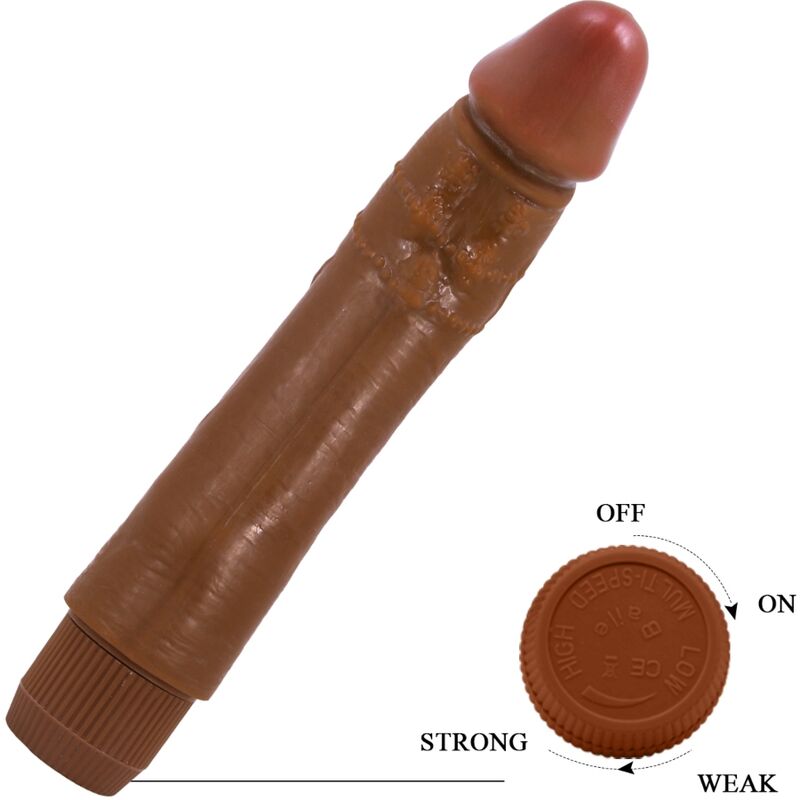 BAILE – VIBRATEUR RÉALISTE DYBBUK 24 CM MULÂTRE
