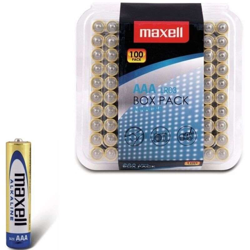 MAXELL – PACK DE PILES ALCALINES AAA LR03*100 PILES