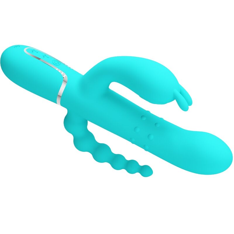 PRETTY LOVE – CAMMY 4 EN 1 VIBRATEUR MULTIFONCTION TRIPPLE RABBIT BLEU
