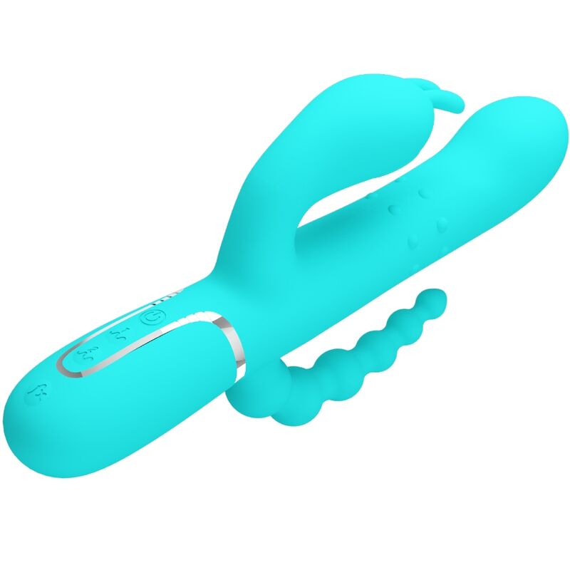 PRETTY LOVE – CAMMY 4 EN 1 VIBRATEUR MULTIFONCTION TRIPPLE RABBIT BLEU