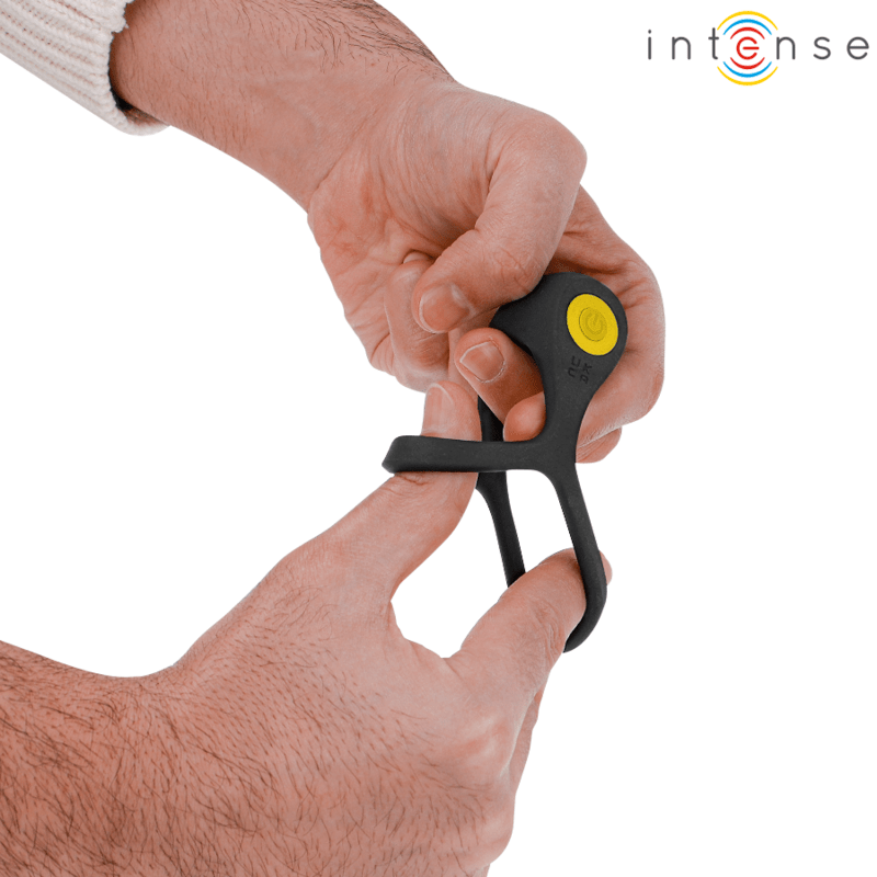 INTENSE – ALEX VIBRATEUR DOUBLE ANNEAU PÉNIS 10 VIBRATIONS NOIR