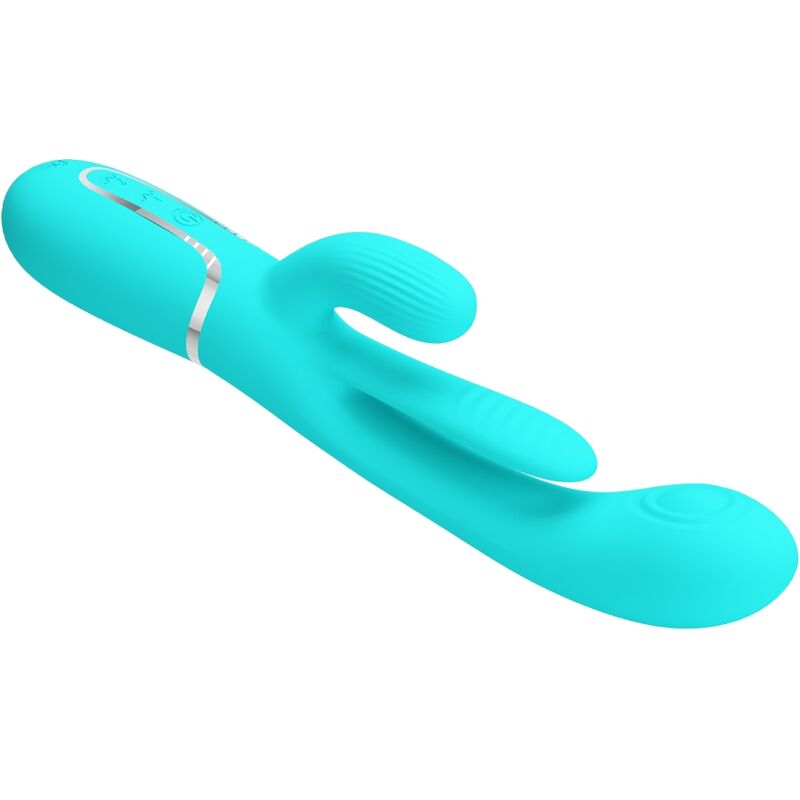 PRETTY LOVE – SHANIA TRIPLE RABBIT VIBRATEUR MULTIFONCTION 3 EN 1 BLEU