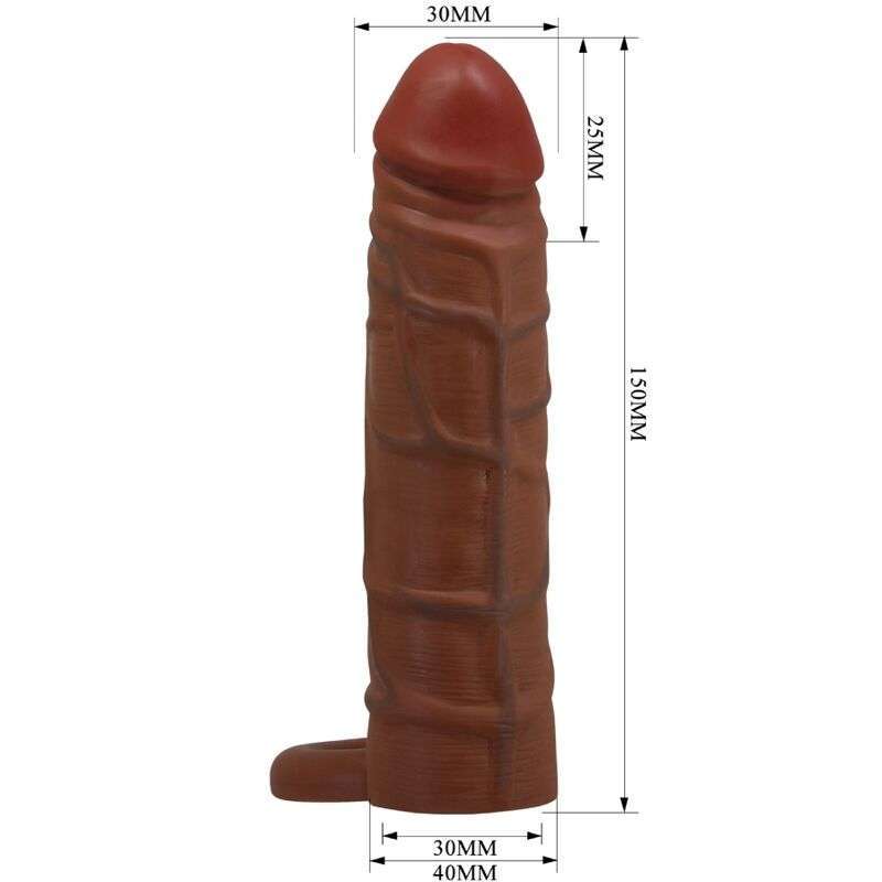 PRETTY LOVE – MANCHON DE PÉNIS KAILE AVEC EXTENSION DE 2,5 CM MULATTO
