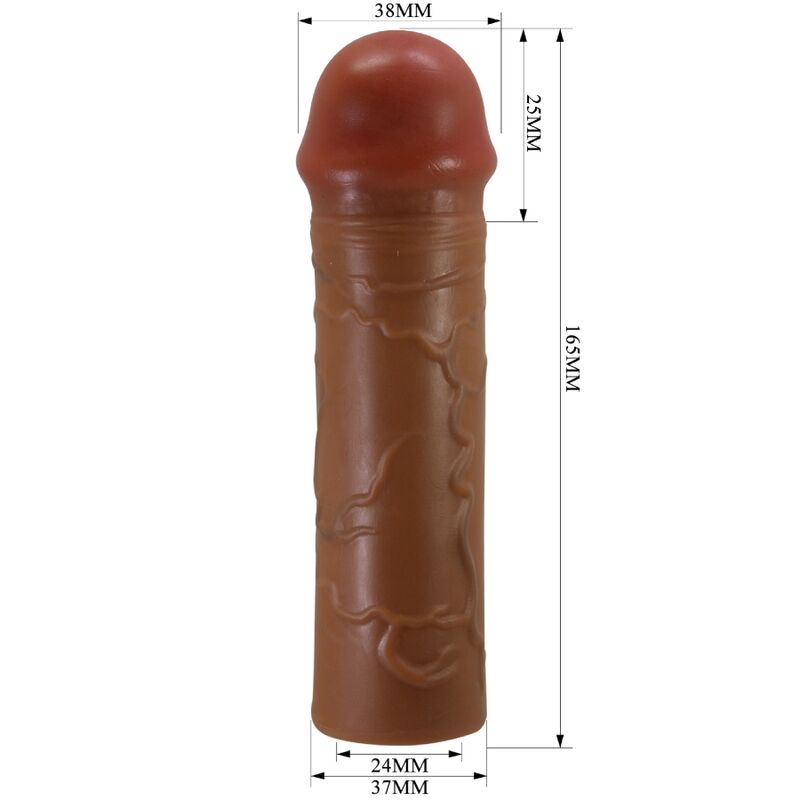 PRETTY LOVE – MANCHON DE PÉNIS NILE AVEC EXTENSION DE 2,5 CM MULÂTRE