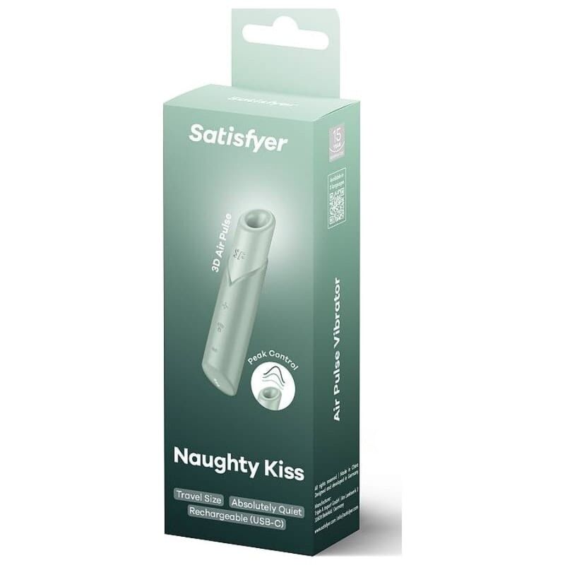 SATISFYER – STIMULATEUR DE CLITORIS NAUGHTY KISS WAVE AIGUE-MARINE