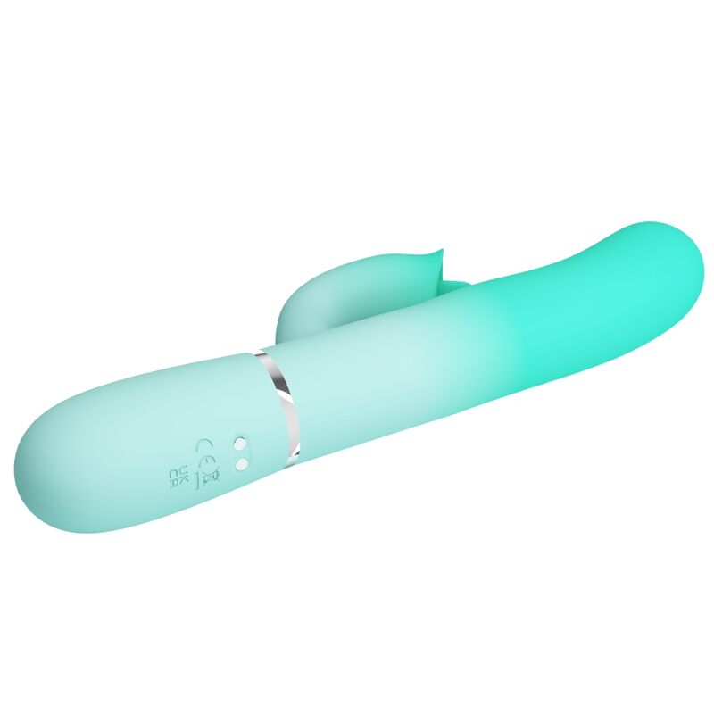 PRETTY LOVE – VIBRATEUR LAPIN MULTIFONCTION GIGI VERT AQUA