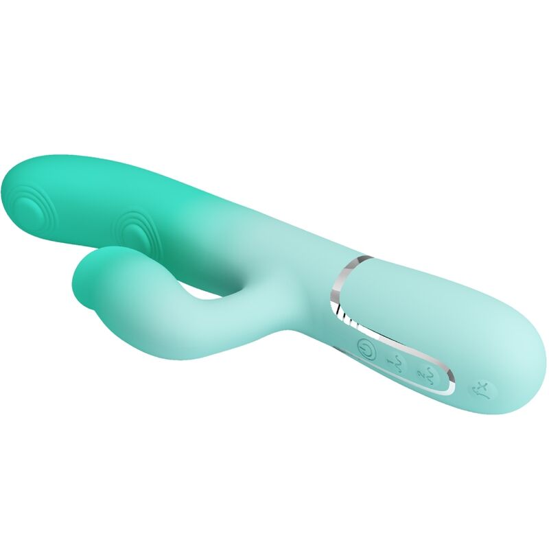 PRETTY LOVE – VIBRATEUR LAPIN MULTIFONCTION GIGI VERT AQUA