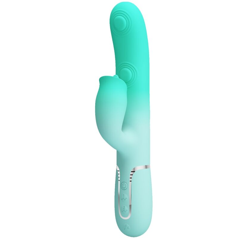 PRETTY LOVE – VIBRATEUR LAPIN MULTIFONCTION GIGI VERT AQUA