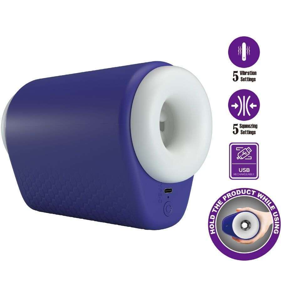 PRETTY LOVE – MASTURBATEUR POUR HOMME DJ LADY AVEC VIBRATION 5 RÉGLAGES VIOLET
