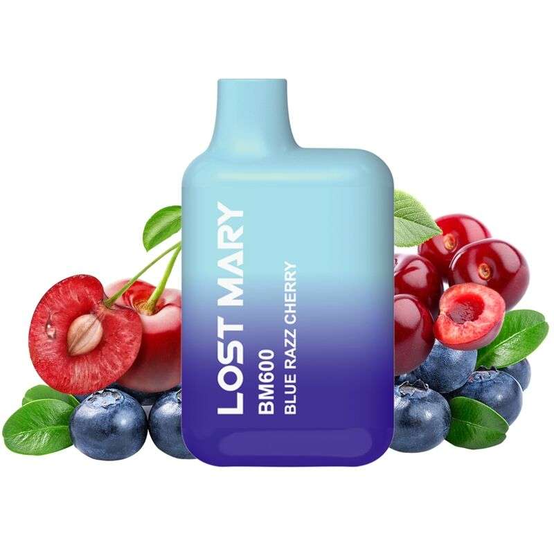 LOST MARY – (PACK PROFESSIONNEL EXPOSANT -10 UNITÉS) BM600 NICOTINE VAPER 2% JETABLE BLUE RAZZ CHERRY