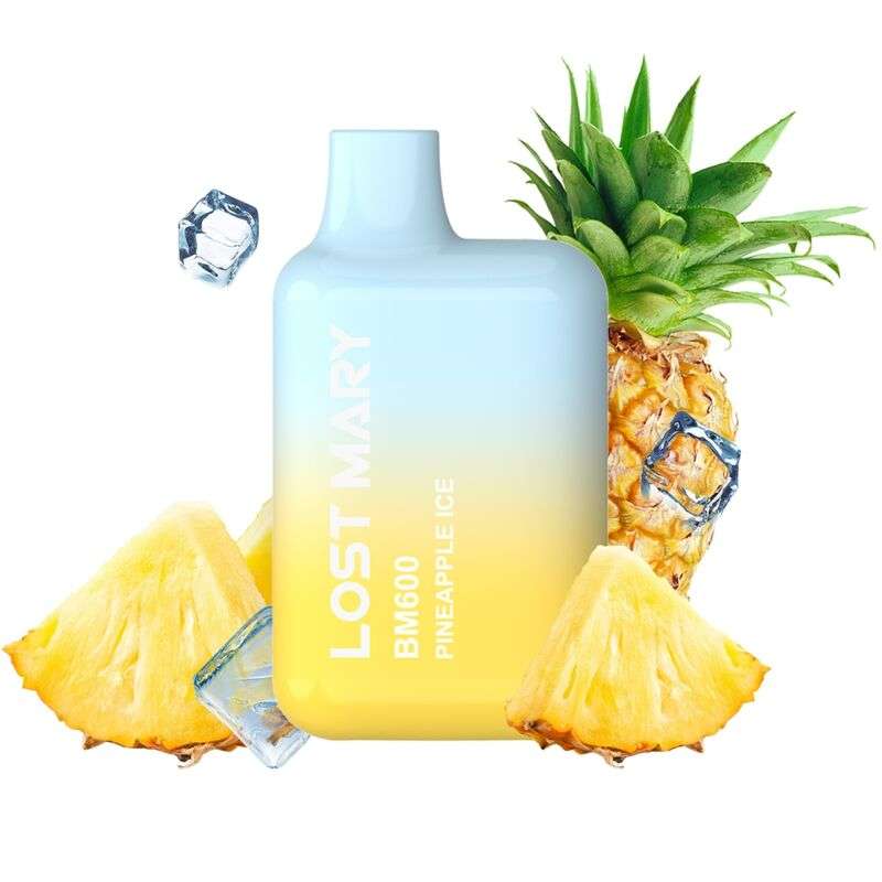 LOST MARY – (PACK PROFESSIONNEL EXPOSANT -10 UNITÉS) BM600 NICOTINE VAPER 2% JETABLE PINEAPPLE ICE