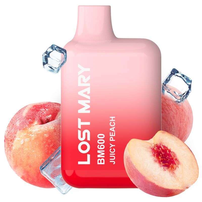 LOST MARY – (PACK PROFESSIONNEL EXPOSANT -10 UNITÉS) BM600 NICOTINE VAPER 2% JETABLE JUICY PEACH