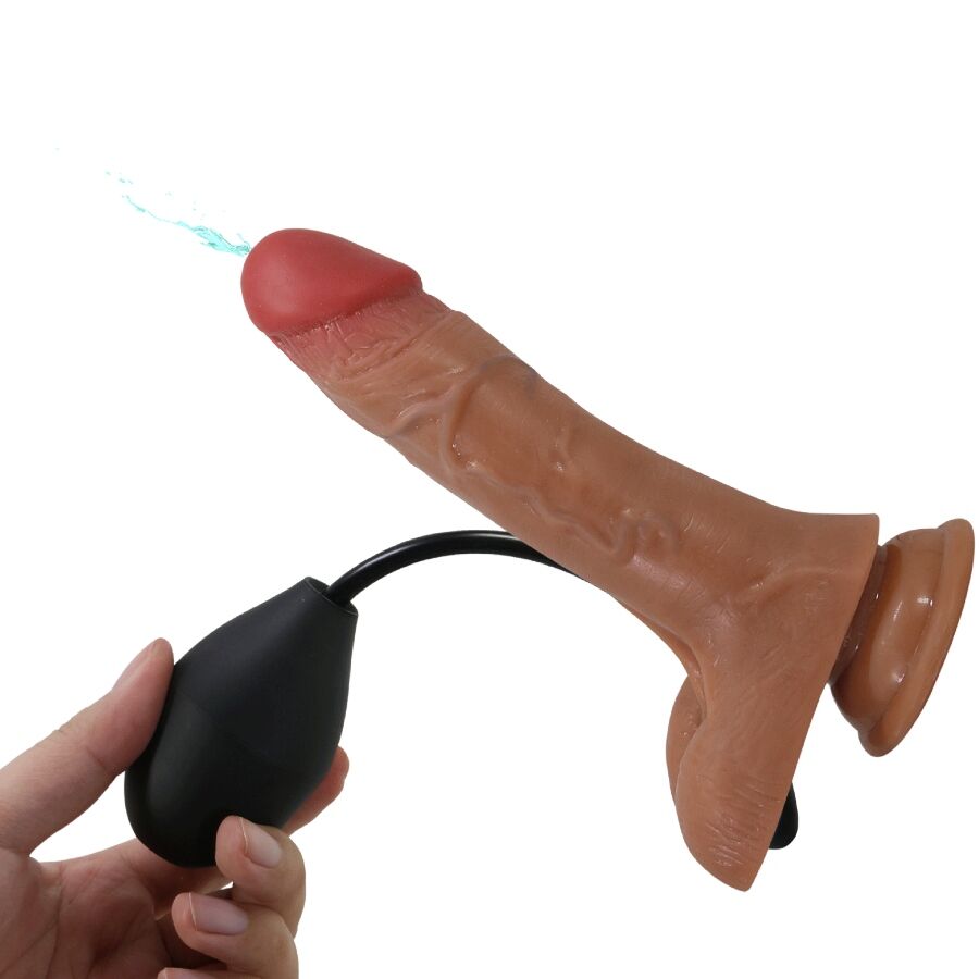 PRETTY LOVE – SLIP HARNAIS UNIVERSEL AVEC GODE VIBRANT ET SQUIRTING 15,5 CM MULATO