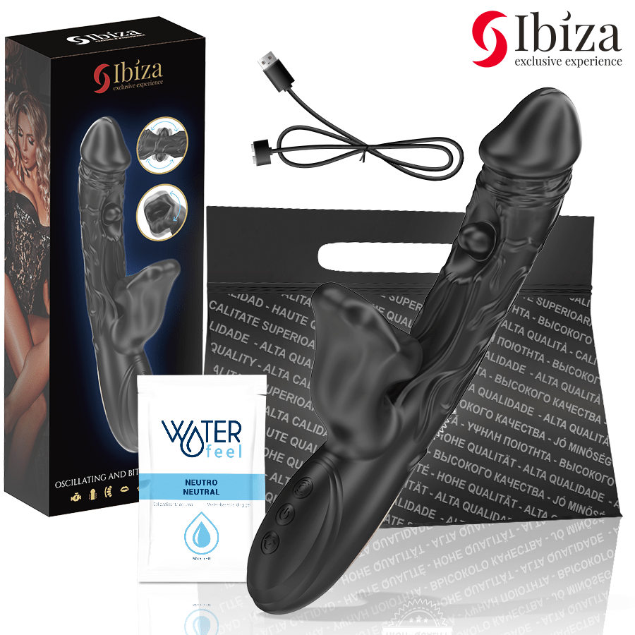IBIZA – VIBRATEUR ET STIMULATEUR DE CLITORIS AVEC EFFET DE MORDRE ET DE ROTATION