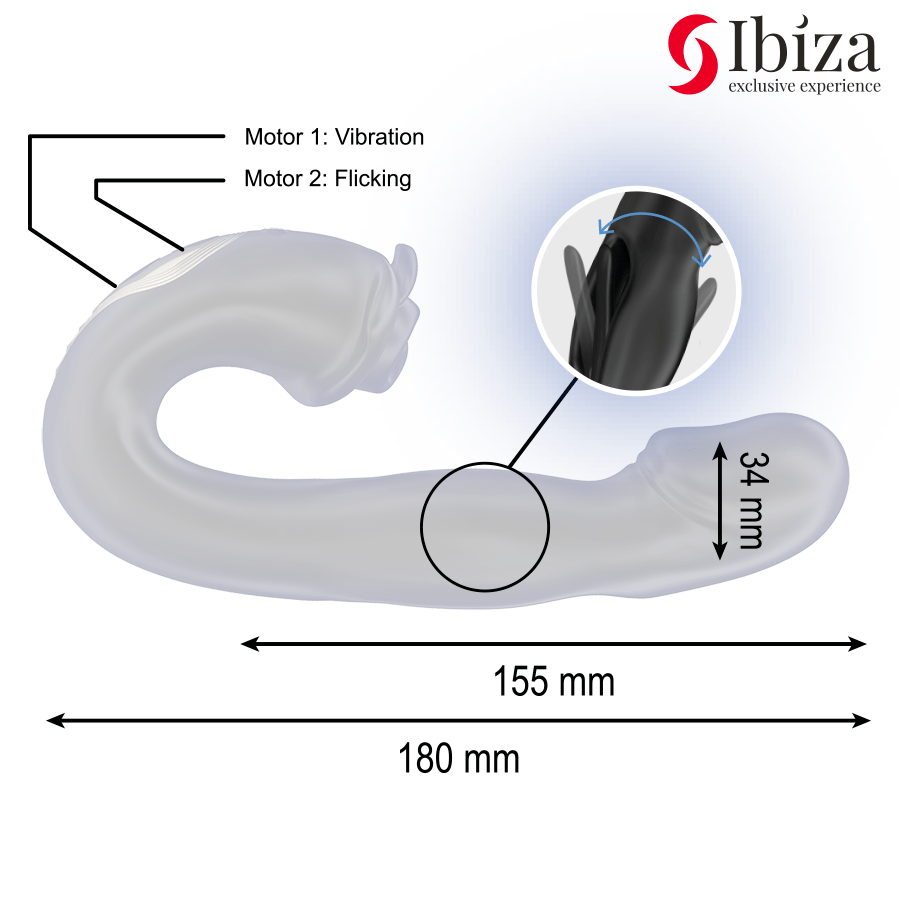 IBIZA – ROSE VIBRATEUR EFFET FLICKING ET STIMULATEUR DE CLITO