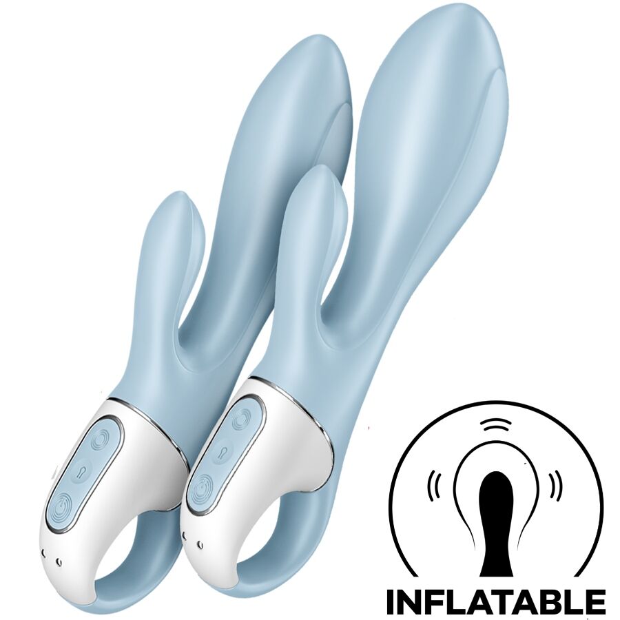 SATISFYER – AIR PUMP BUNNY 1 VIBRATEUR GONFLABLE LAPIN BLEU