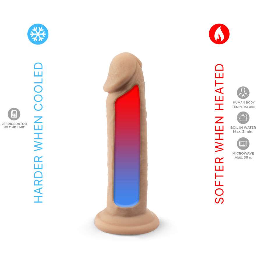 SILEXD – MODÈLE DE PÉNIS RÉALISTE 2 SILICONE THERMOREACTIF 15,4 CM