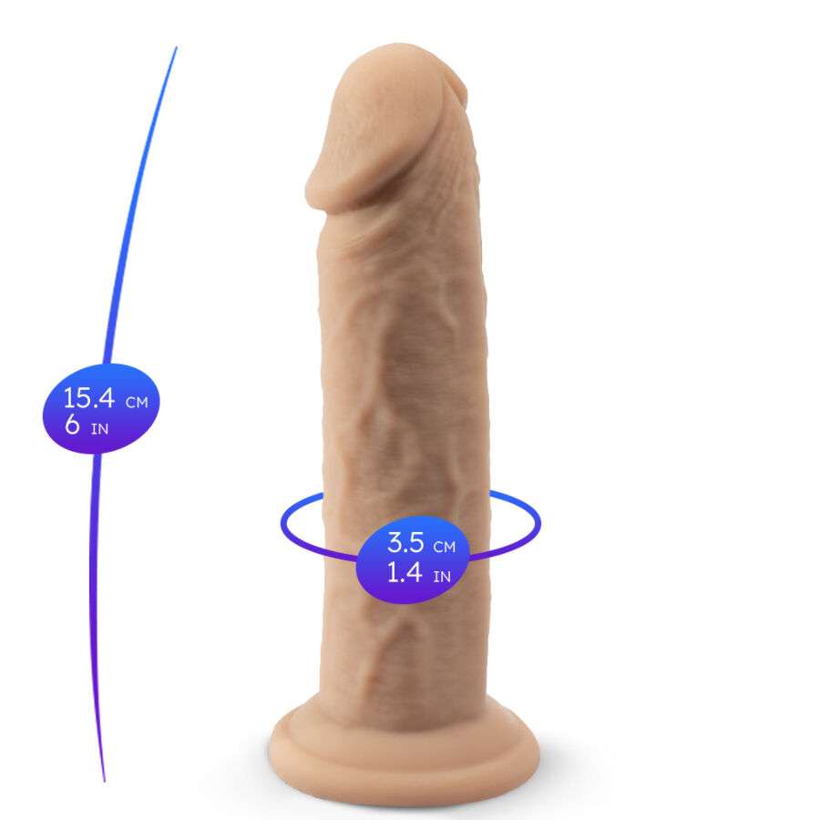 SILEXD – MODÈLE DE PÉNIS RÉALISTE 2 SILICONE THERMOREACTIF 15,4 CM