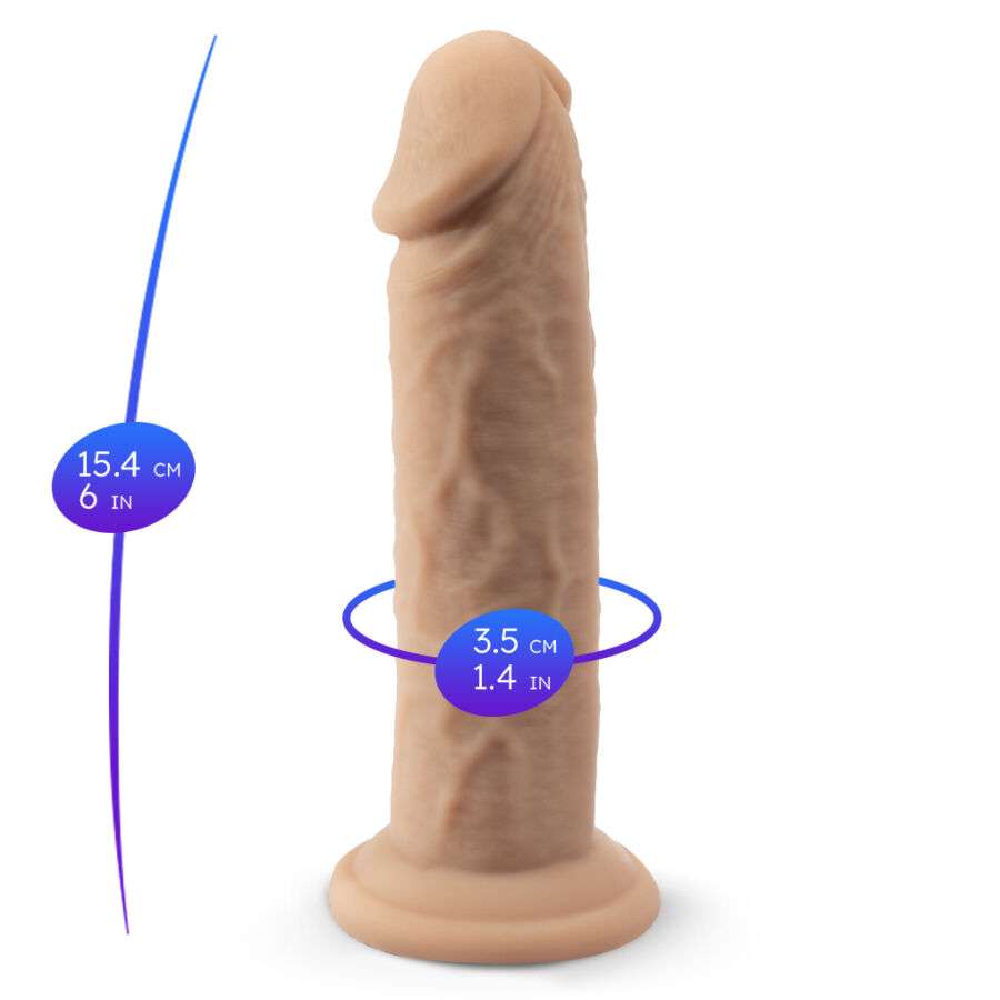 SILEXD – MODÈLE DE PÉNIS RÉALISTE 2 SILICONE THERMOREACTIF PREMIUM 15,4 CM