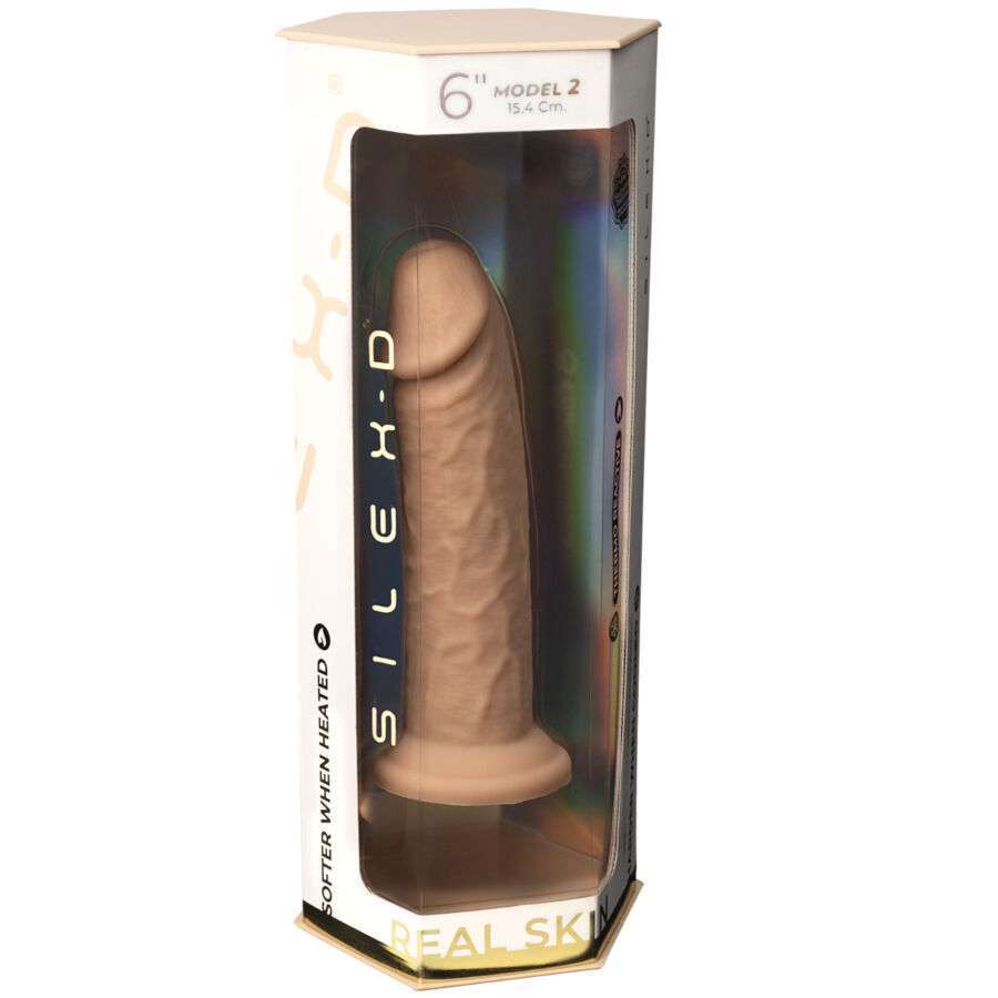 SILEXD – MODÈLE DE PÉNIS RÉALISTE 2 SILICONE THERMOREACTIF PREMIUM 15,4 CM