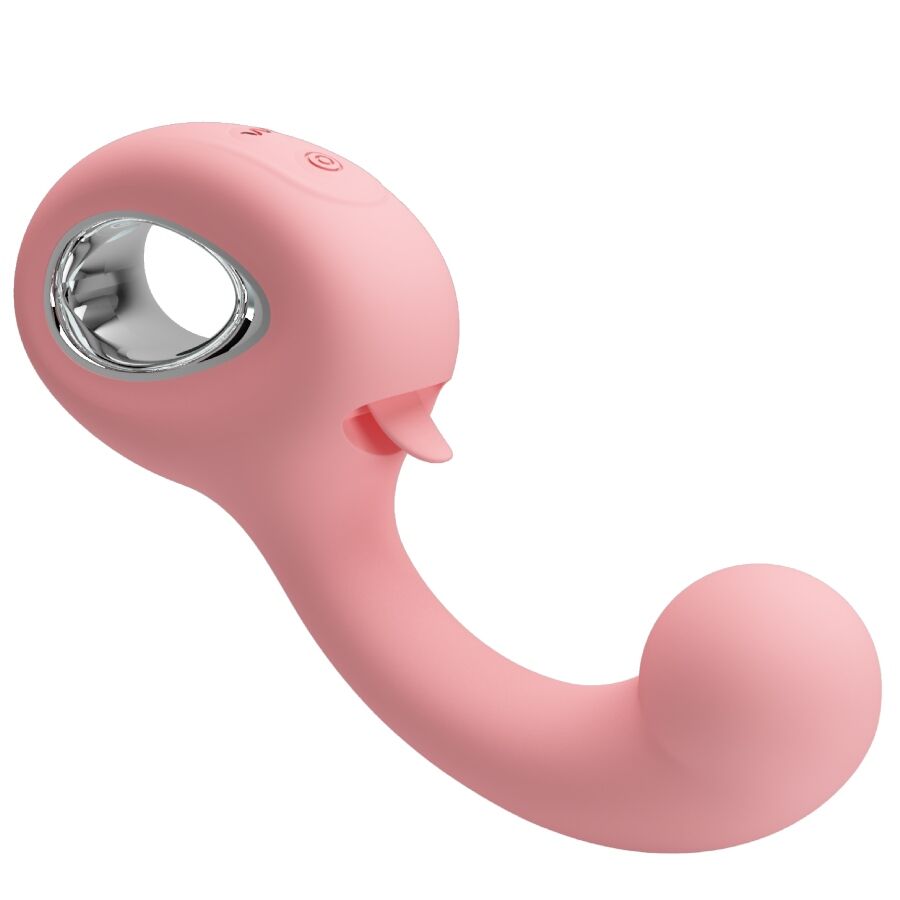 PRETTY LOVE – VIBRATEUR POINT G + STIMULATEUR DE CLITORIS ERYNNYES 10 VIBRATIONS ROSE