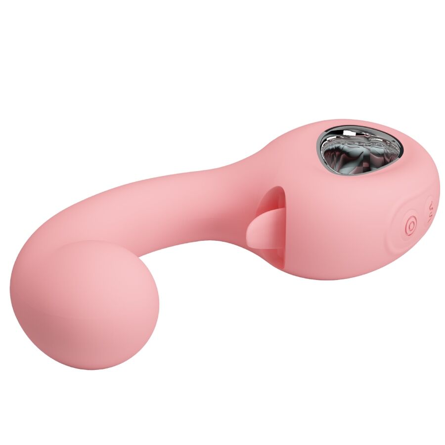PRETTY LOVE – VIBRATEUR POINT G + STIMULATEUR DE CLITORIS ERYNNYES 10 VIBRATIONS ROSE