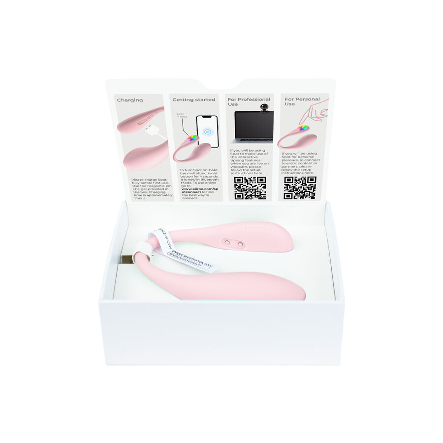 KIIROO – VIBRATEUR SPOT KISS ME EN FORME DE U ROSE