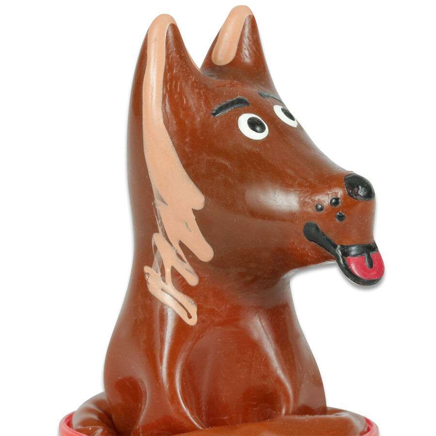 CONDOMERIE – PRÉSERVATIFS FANTAISIE PEINTS À LA MAIN EN FORME DE CHIEN