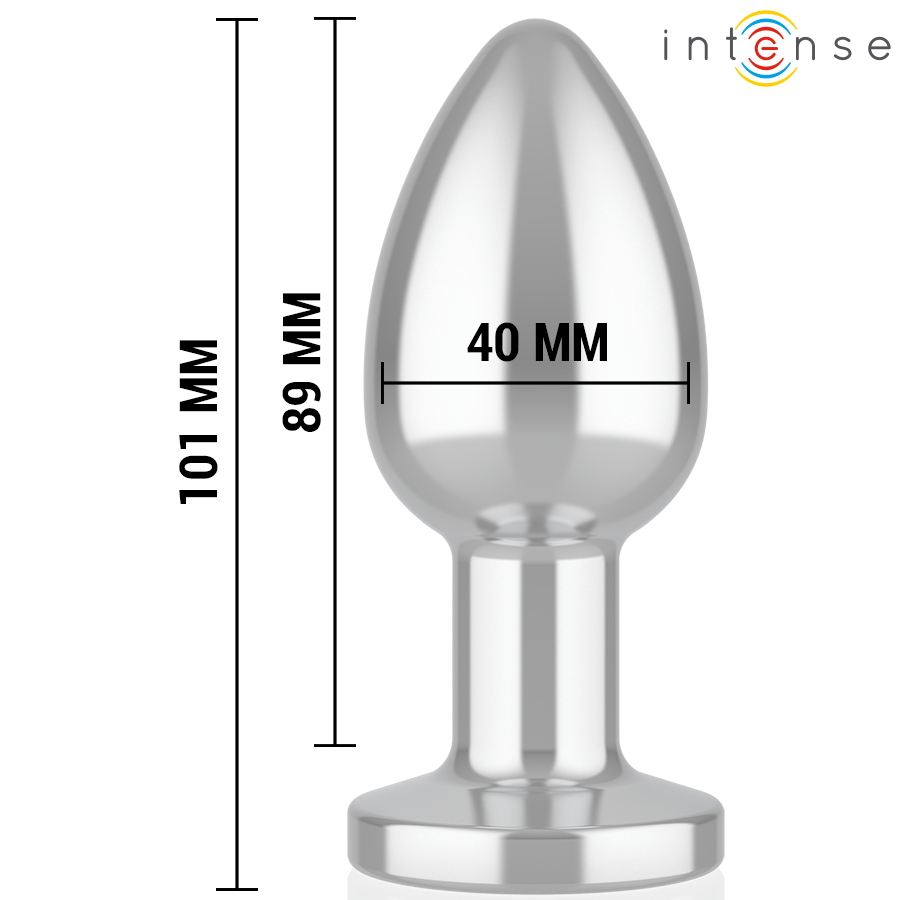 INTENSE – PLUG ANAL 10 VIBRATIONS MÉTAL AVEC TÉLÉCOMMANDE L