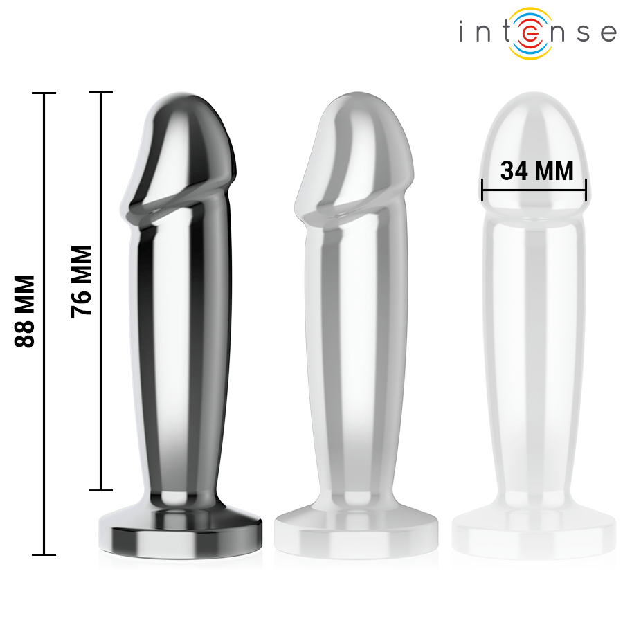 INTENSE – PLUG ANAL 10 VIBRATIONS GODE MÉTALLIQUE AVEC TÉLÉCOMMANDE S