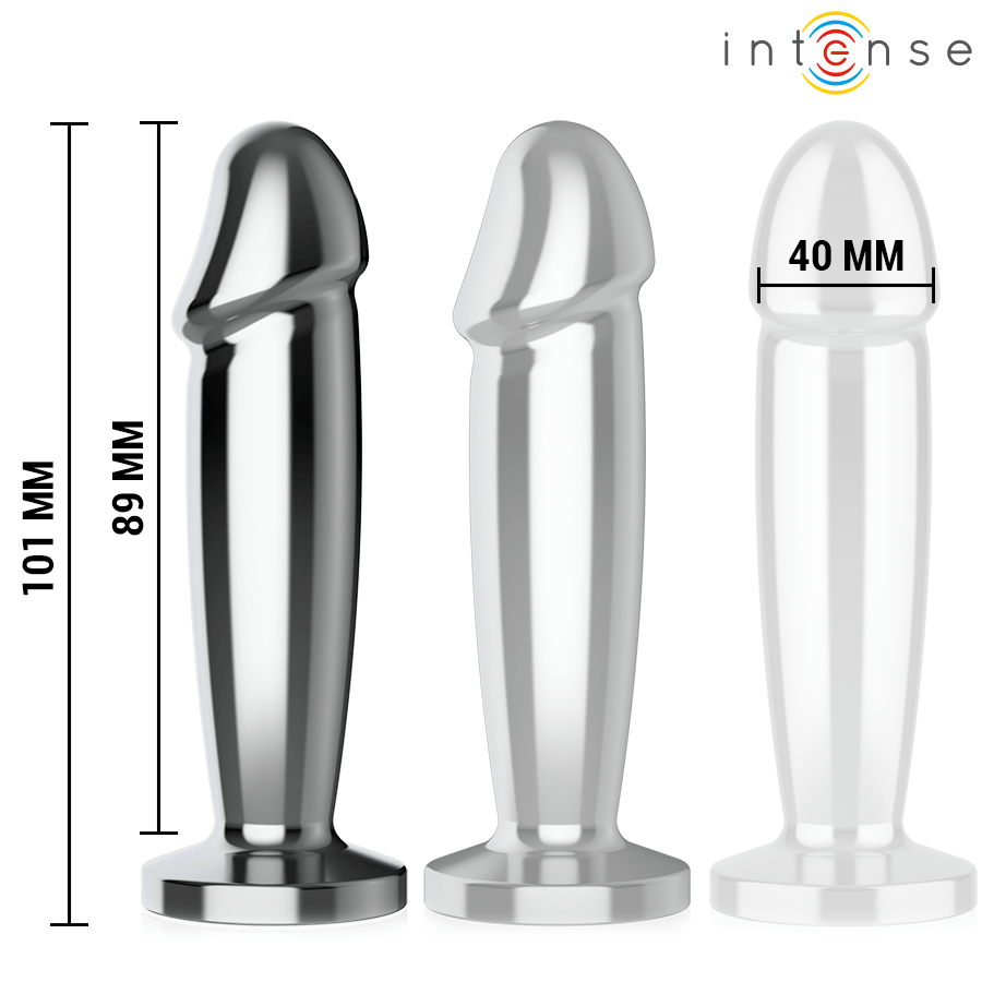 INTENSE – PLUG ANAL 10 VIBRATIONS GODE MÉTALLIQUE AVEC TÉLÉCOMMANDE M