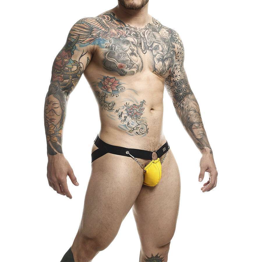 MOB – JOCKSTRAP JAUNE DNGEON AVEC CHAÎNES TAILLE UNIQUE