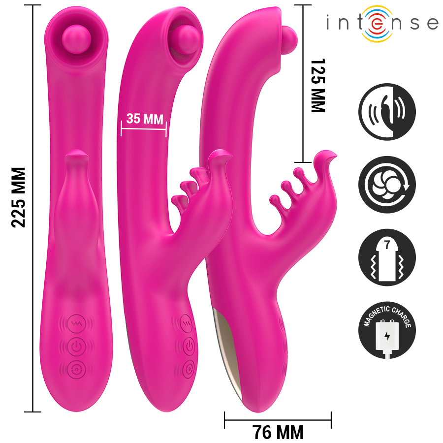INTENSE – CHRISTINA VIBRATEUR LAPIN MULTIFONCTION 22,5 CM ROSE