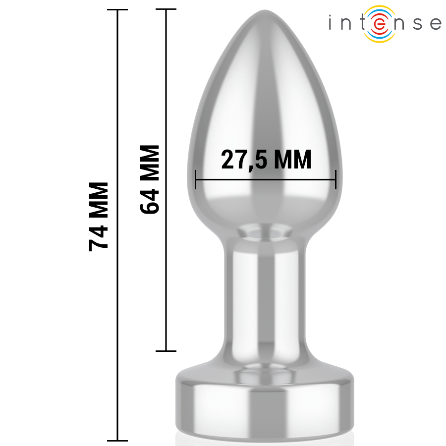 INTENSE – PLUG ANAL 10 VIBRATIONS MÉTAL AVEC TÉLÉCOMMANDE S