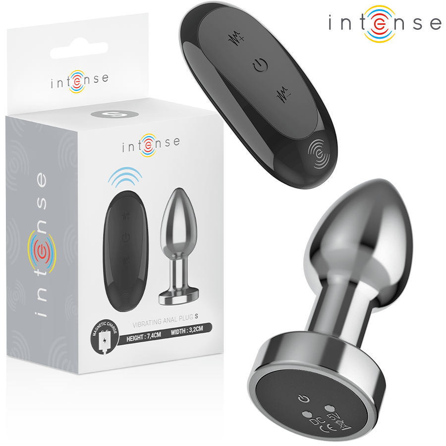 INTENSE – PLUG ANAL 10 VIBRATIONS MÉTAL AVEC TÉLÉCOMMANDE S