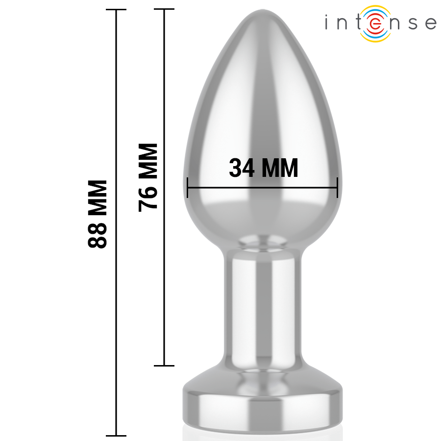 INTENSE – PLUG ANAL 10 VIBRATIONS MÉTAL AVEC TÉLÉCOMMANDE M