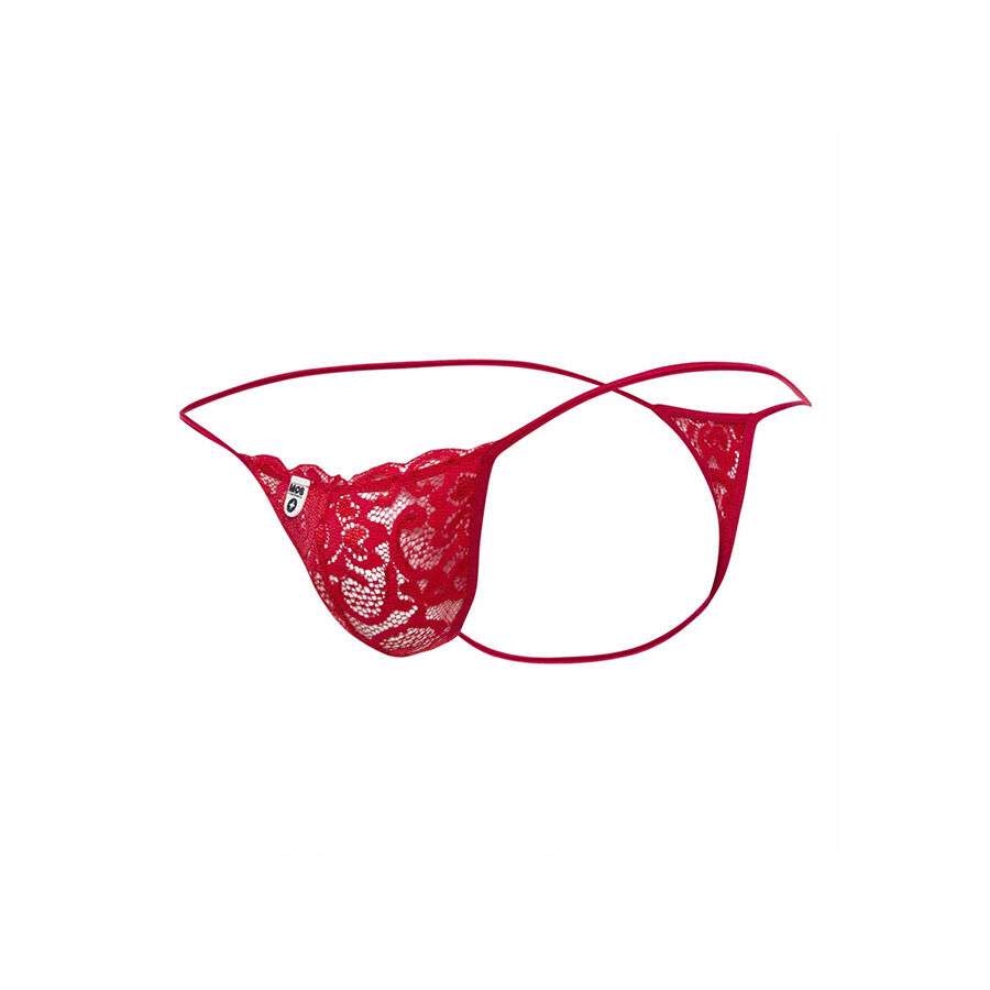 MOB – STRING EN DENTELLE ROUGE TAILLE L/XL