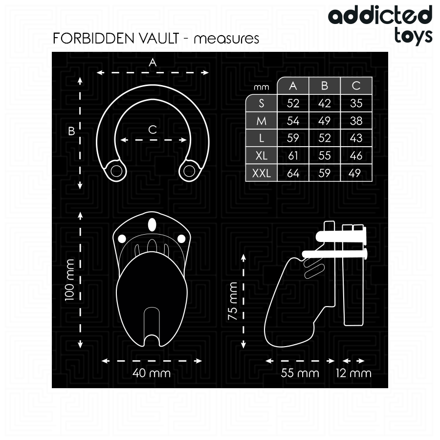 ADDICTED TOYS LOCKED – CAGE À PÉNIS INTERDITE 10 CM