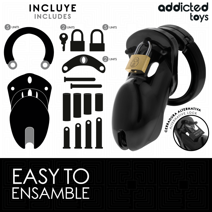 ADDICTED TOYS LOCKED – CAGE À PÉNIS INTERDITE 10 CM