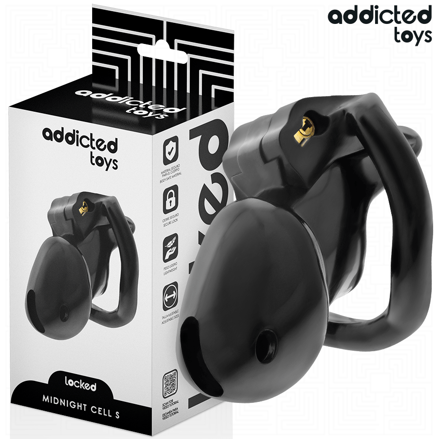 ADDICTED TOYS LOCKED – CAGE À PÉNIS MINDNIGHT CELL TAILLE S 4.8 CM