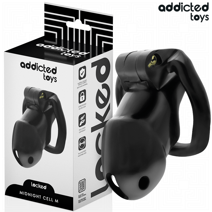 ADDICTED TOYS LOCKED – CAGE À PÉNIS MINDNIGHT CELL 4.2 CM TAILLE M