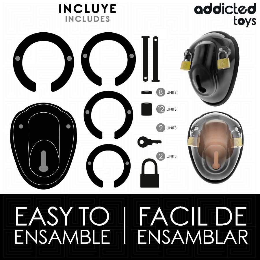 ADDICTED TOYS LOCKED – À PÉNIS VERROUILLÉE SANS CLÉ 11,5 CM