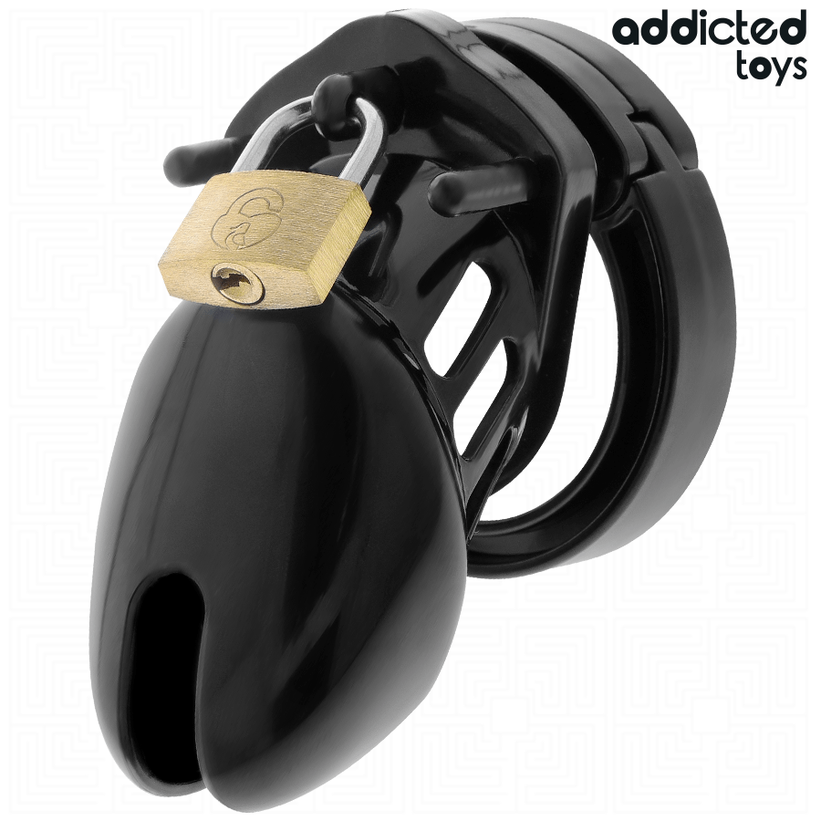 ADDICTED TOYS LOCKED – CAGE À PÉNIS OBSIDIAN HOLD TAILLE S