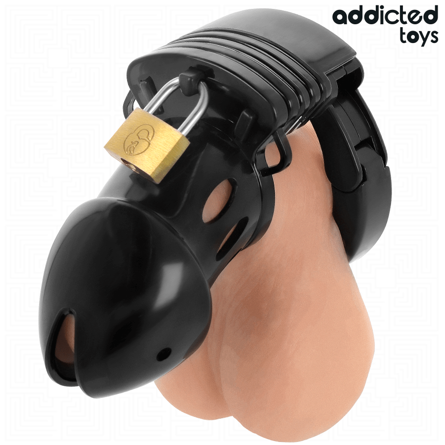 ADDICTED TOYS LOCKED – CAGE À PÉNIS CHASTETÉ PROFONDEUR 7,5 CM