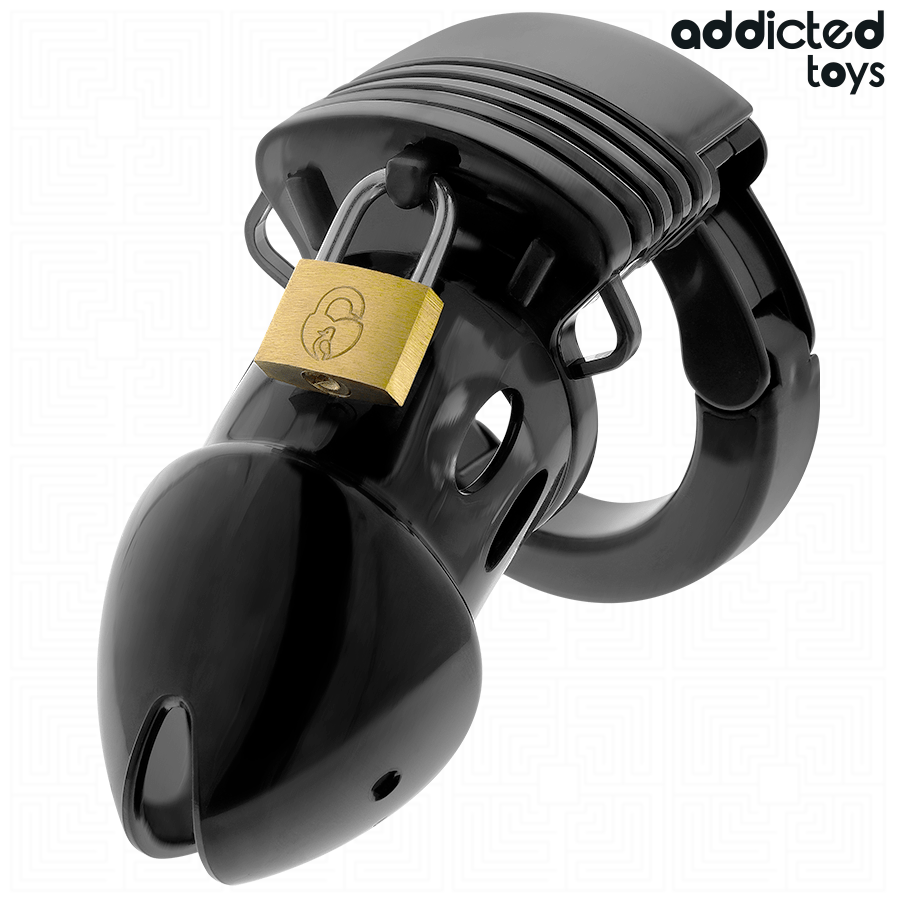 ADDICTED TOYS LOCKED – CAGE À PÉNIS CHASTETÉ PROFONDEUR 7,5 CM