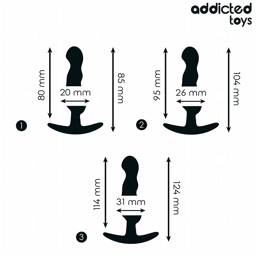 ADDICTED TOYS – LOT DE 3 PLUG ANAL MODÈLE 1