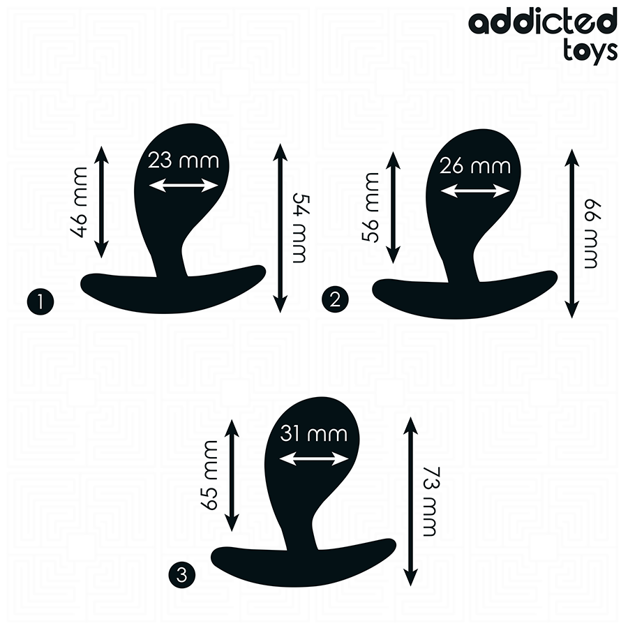 ADDICTED TOYS – LOT DE 3 PLUG ANAL MODÈLE 3